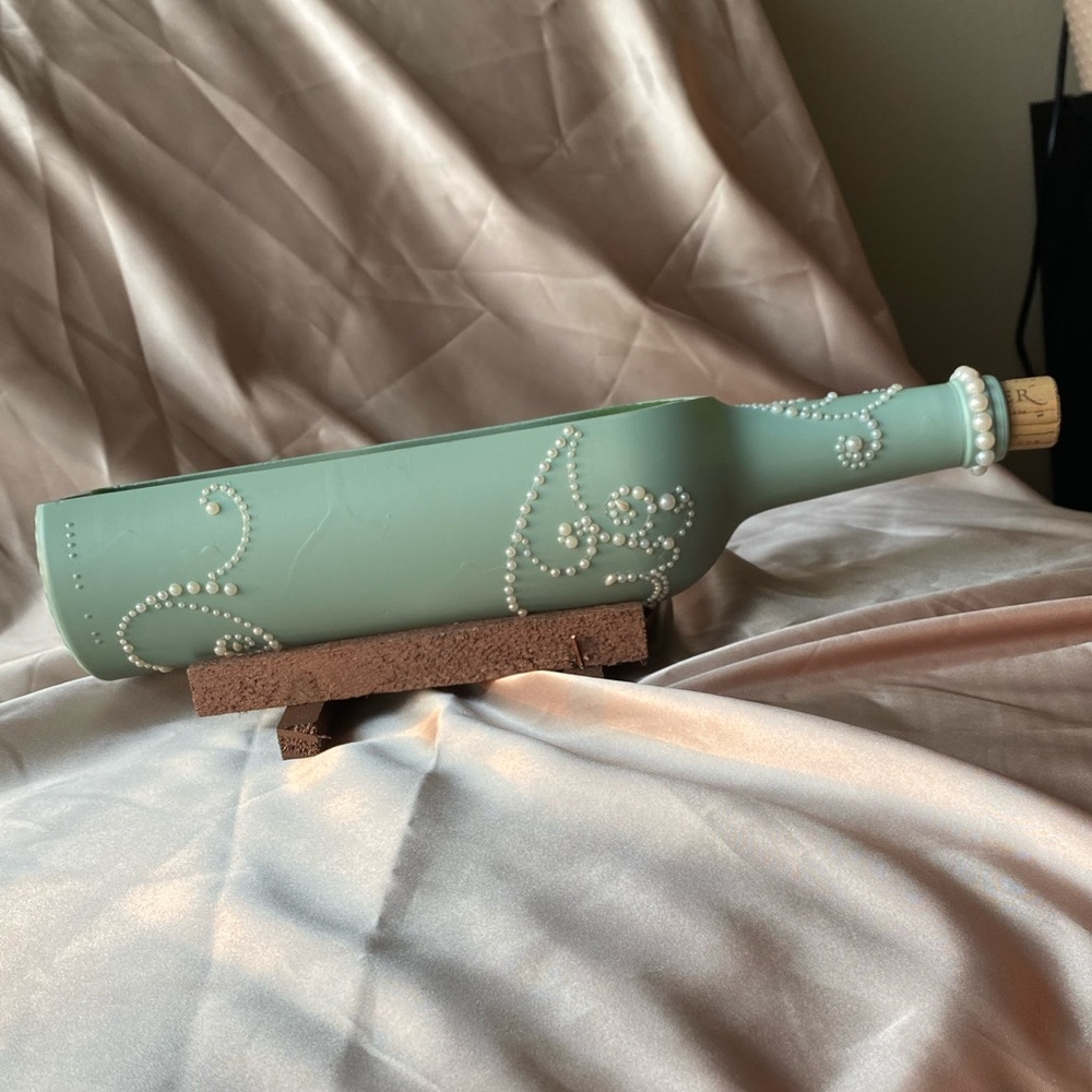 Wine bottle candle